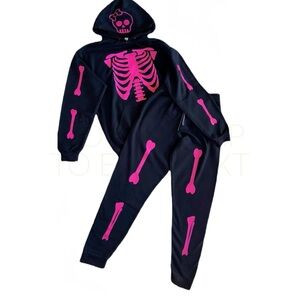 Women’s skeleton costume sweatsuit - hoodie sweatshirt and joggers